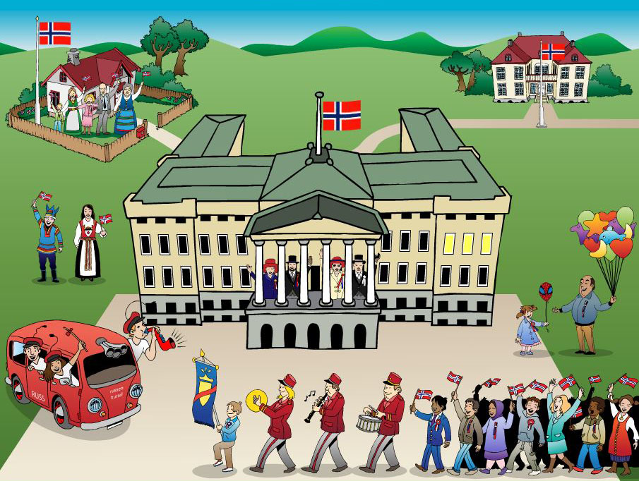 Illustrasjon fra minikurs om 17. mai